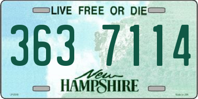 NH license plate 3637114