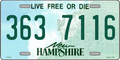 NH license plate 3637116