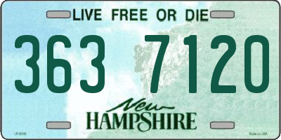 NH license plate 3637120