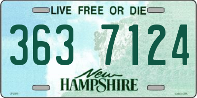 NH license plate 3637124