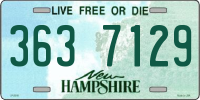 NH license plate 3637129