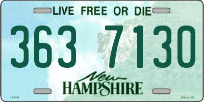 NH license plate 3637130