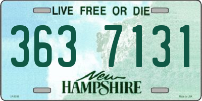 NH license plate 3637131