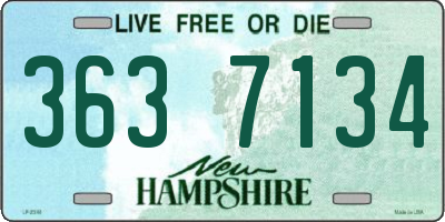 NH license plate 3637134