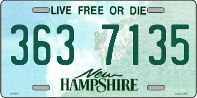 NH license plate 3637135