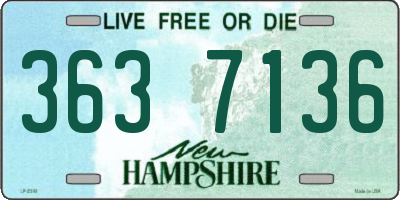 NH license plate 3637136