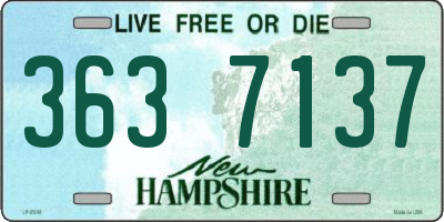 NH license plate 3637137