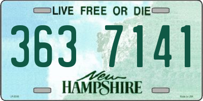 NH license plate 3637141