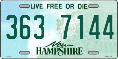 NH license plate 3637144