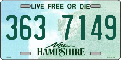 NH license plate 3637149