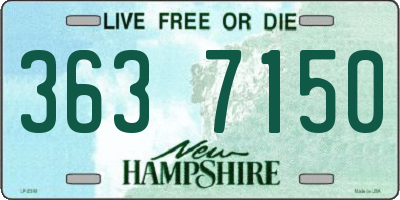 NH license plate 3637150