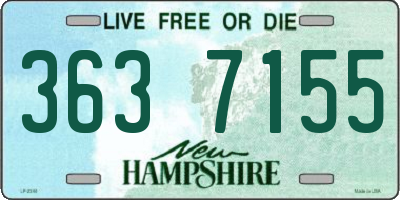 NH license plate 3637155