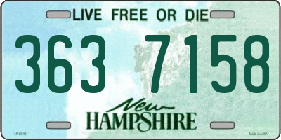 NH license plate 3637158