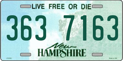 NH license plate 3637163