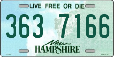 NH license plate 3637166