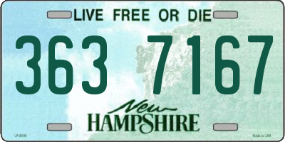 NH license plate 3637167