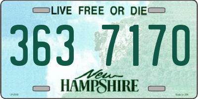 NH license plate 3637170