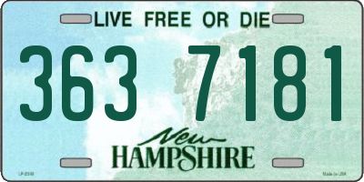 NH license plate 3637181
