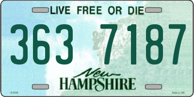 NH license plate 3637187