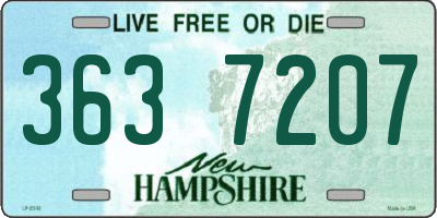 NH license plate 3637207