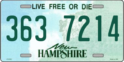 NH license plate 3637214