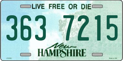 NH license plate 3637215
