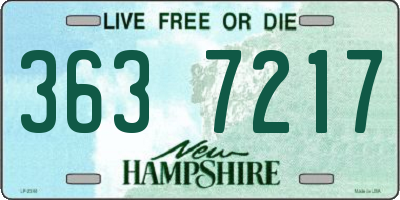 NH license plate 3637217