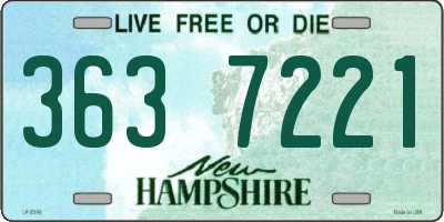 NH license plate 3637221