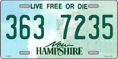NH license plate 3637235