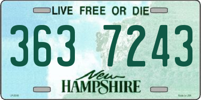 NH license plate 3637243