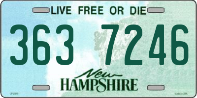 NH license plate 3637246