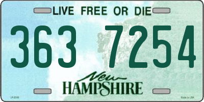 NH license plate 3637254