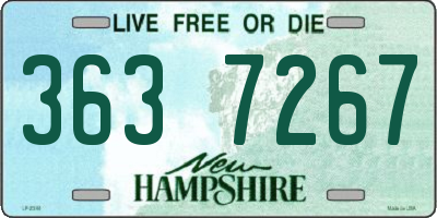 NH license plate 3637267