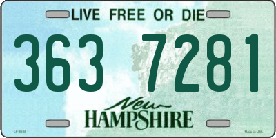 NH license plate 3637281