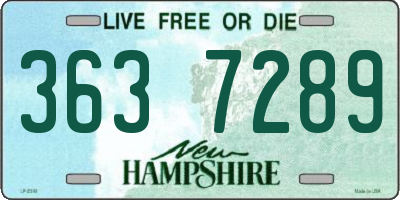NH license plate 3637289
