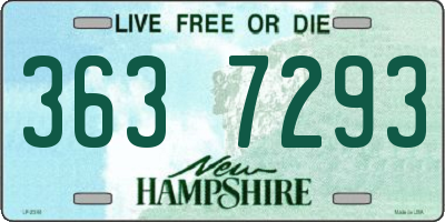 NH license plate 3637293