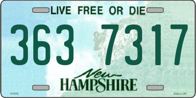 NH license plate 3637317