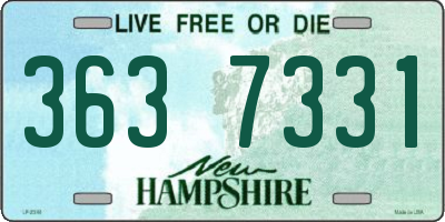 NH license plate 3637331