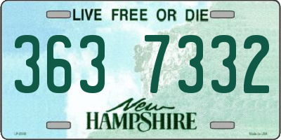 NH license plate 3637332