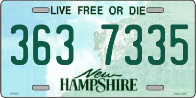 NH license plate 3637335