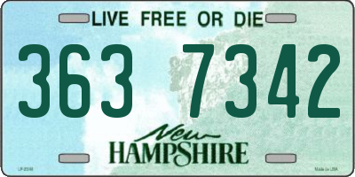 NH license plate 3637342