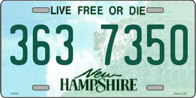 NH license plate 3637350
