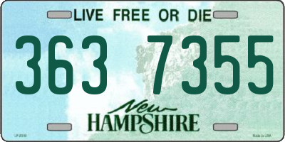 NH license plate 3637355