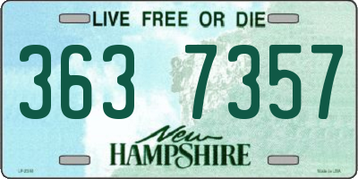 NH license plate 3637357