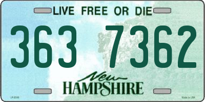 NH license plate 3637362