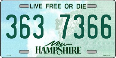 NH license plate 3637366