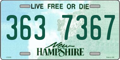 NH license plate 3637367