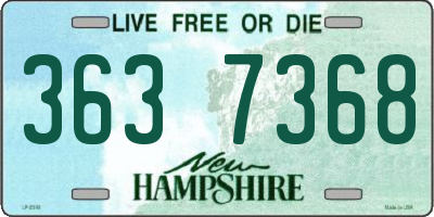 NH license plate 3637368