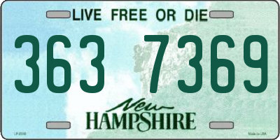 NH license plate 3637369