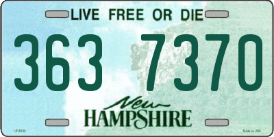 NH license plate 3637370
